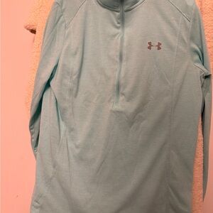 Underarmour women’s light aqua half zip up size medium